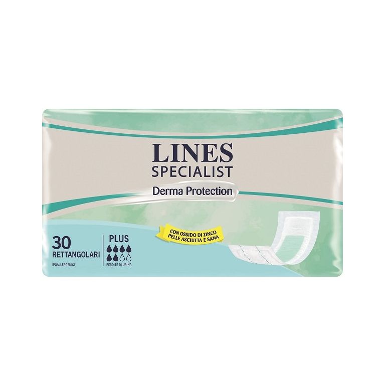 pannolone per incontinenza lines specialist derma rettangolare 30 pezzi