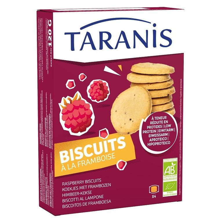 taranis biscotti frollini al lampone 120 g