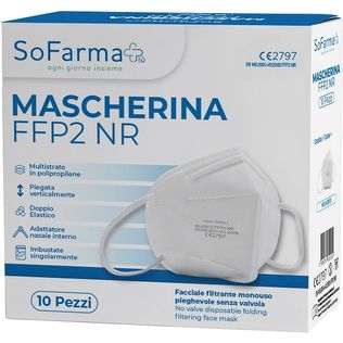 MASCHERINA FFP2 BIANCA 10 PEZZI SOFARMAPIU'
