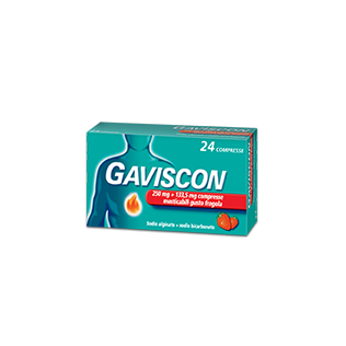 GAVISCON 24 cpr mast 250 mg + 133,5 mg fragola