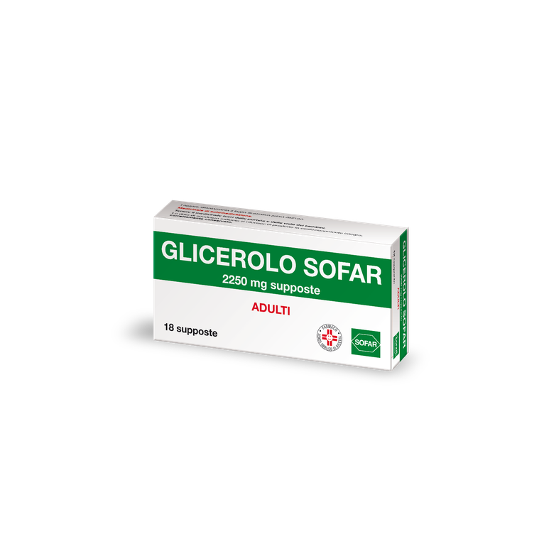 glicerolo (alfasigma) ad 18 supp 2.250 mg