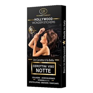 HOLLYWOOD WONDER STICKERS CEROTTINI VISO NOTTE ANTI AGE EFFETTO LIFTING 5 BUSTINE CON 10 CEROTTINI + 10 BUSTINE CON 20 CEROTTINI