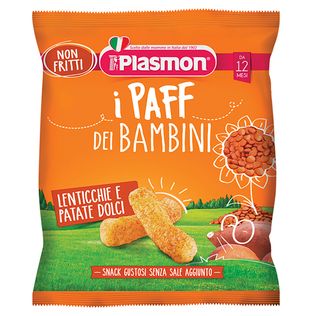 PLASMON DRY SNACK PAFF LENTICCHIE-PATATA DOLCE 15 G