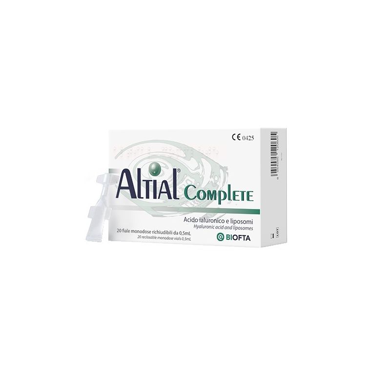 soluzione oftalmica lubrificante altial complete 4 strip da5 flaconi da 0,5 ml