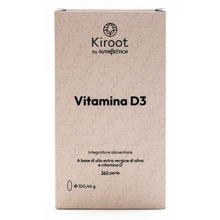 KIROOT BY NUTRIBIOTICA VITAMINA D3 360 PERLE SENZA GLUTINE SENZA LATTOSIO