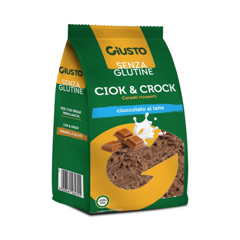 giusto senza glutine ciok&crock cereali ricoperti di cioccolato al latte 125 g