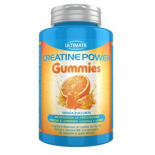 ULTIMATE CREATINE POWER ARANCIA 60 CARAMELLE GOMMOSE SENZA ZUCCHERI E GLUTINE