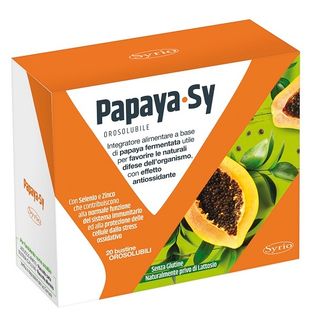 PAPAYA-SY 20 BUSTINE OROSOLUBILI SENZA GLUTINE NATURALMENTEPRIVO DI LATTOSIO