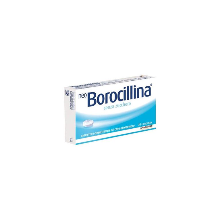 neoborocillina 20 pastiglie 1,2 mg + 20 mg senza zucchero