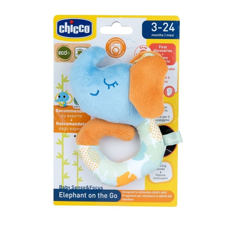chicco gioco baby sense&focus trillino soft elefante eco+