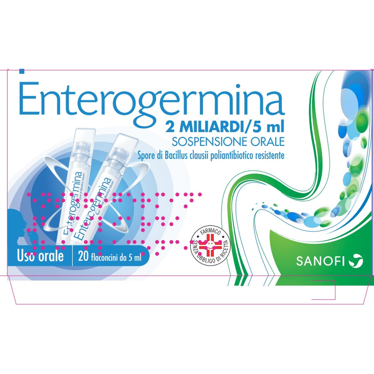 enterogermina orale sosp 20 flaconcini 2 mld 5 ml