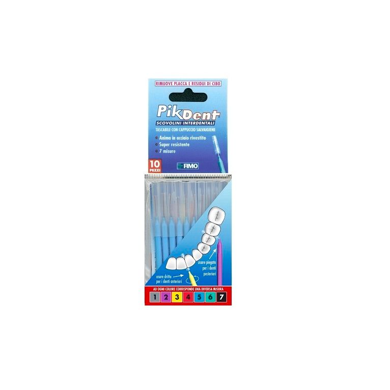pikdent stuzzicolino 5 azzurro 10 pezzi