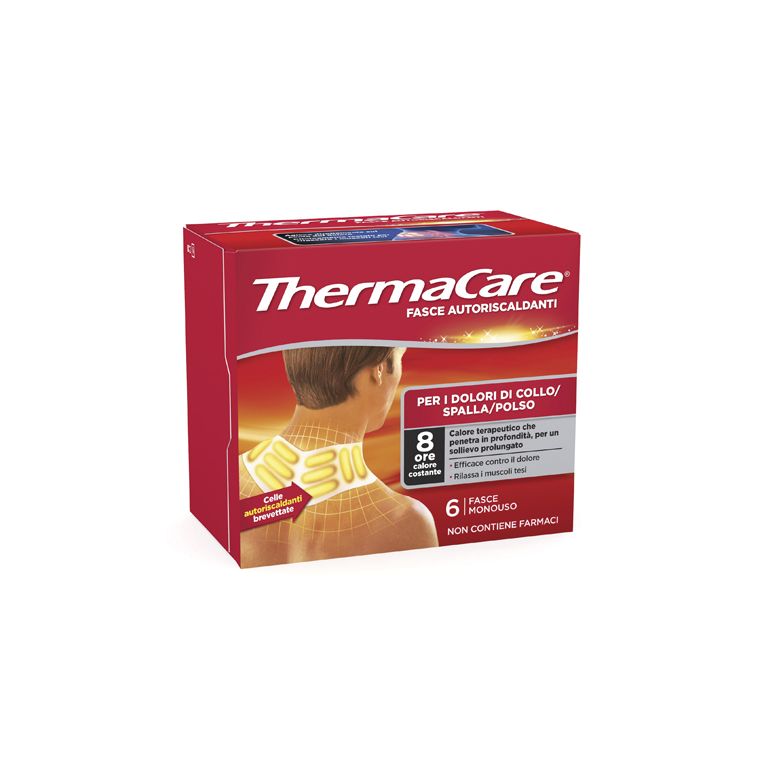 fasce autoriscaldanti a calore terapeutico thermacare collo/spalla/polso 6 pezzi