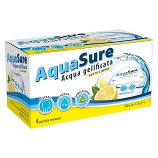 AQUASURE ACQUA GELIFICATA LIMONE EDULCORATA MULTIPACK 4 PEZZI DA 125 G