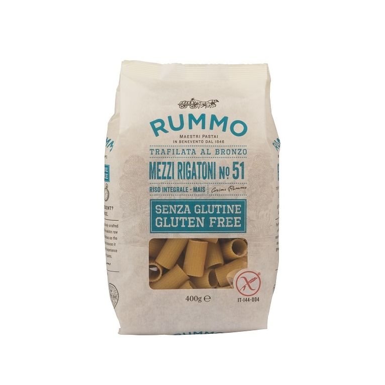 rummo mezzi rigatoni n51 di riso integrale e mais 400 g