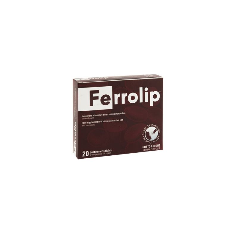 ferrolip 20 bustine orosolubili gusto limone