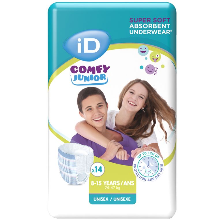 pannolino mutandina id comfy pants night 24-47 kg 8-15 annismall 14 pezzi