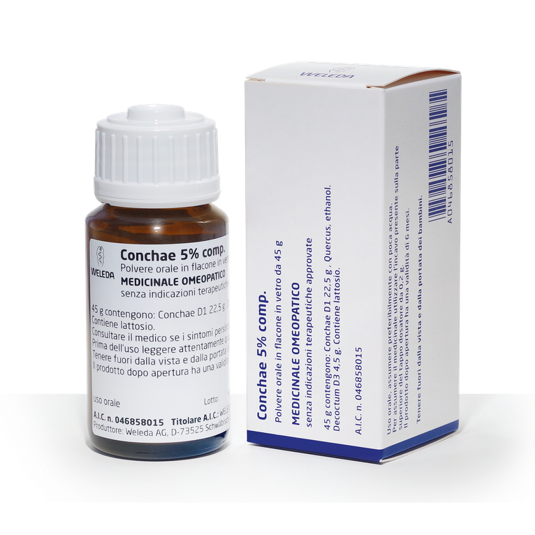 conchae 5% comp polvere orale flacone 45 g