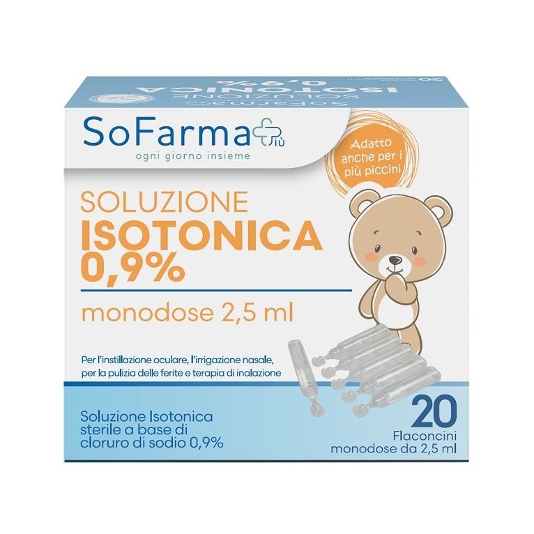 soluzione salina 0,9% 20 flaconi 2,5 ml sofarmapiu'