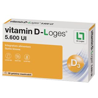 VITAMIN D-LOGES 30 GELATINE MASTICABILI GUSTO LIMONE 42 G