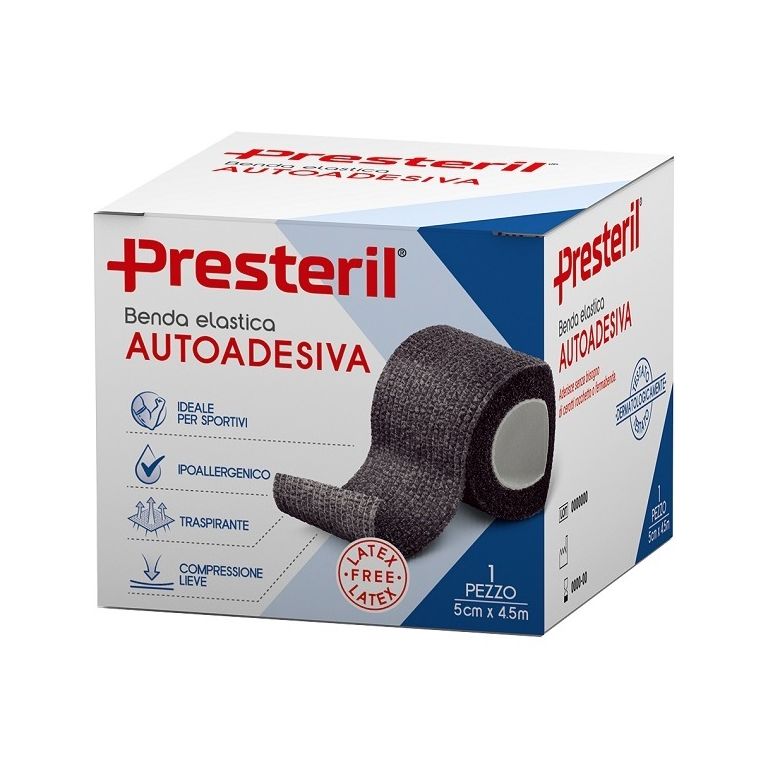 benda elastica autoadesiva latex free presteril cm 5x4,5 m tesi nero