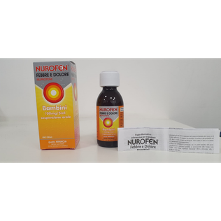 NUROFEN FEBBRE E DOLORE BB orale sosp 150 ml 100 mg/5 ml arancia senza zucchero con siringa