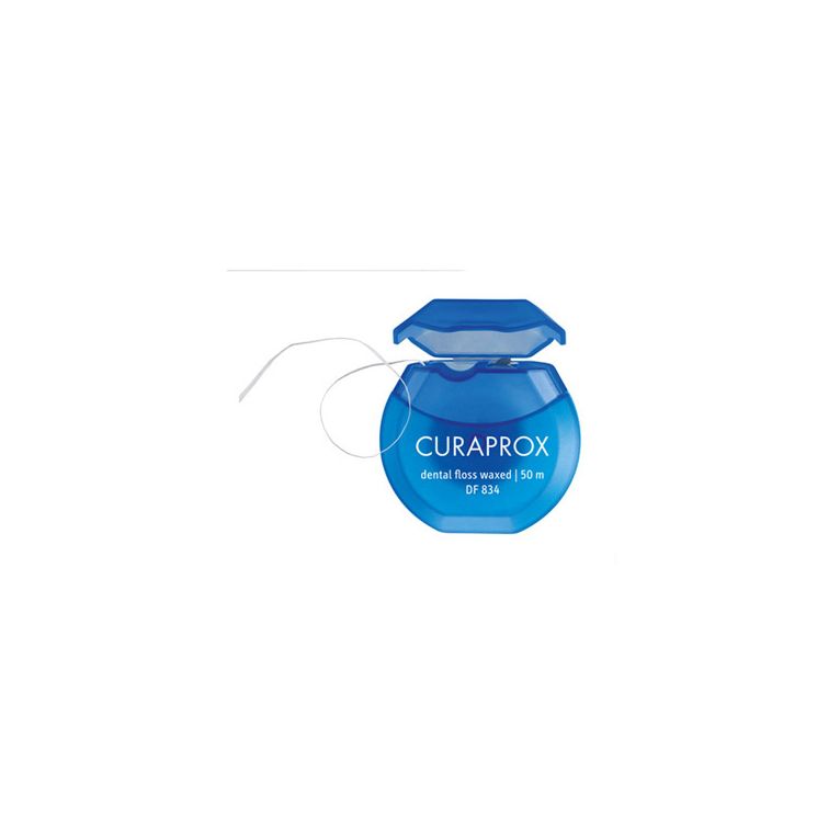 curaprox df 834 dental floss waxed 50 metri