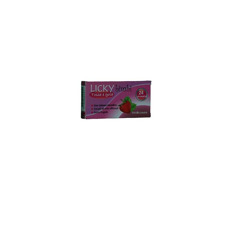 licky caramelle bambini per tosse e gola fragola 70 g