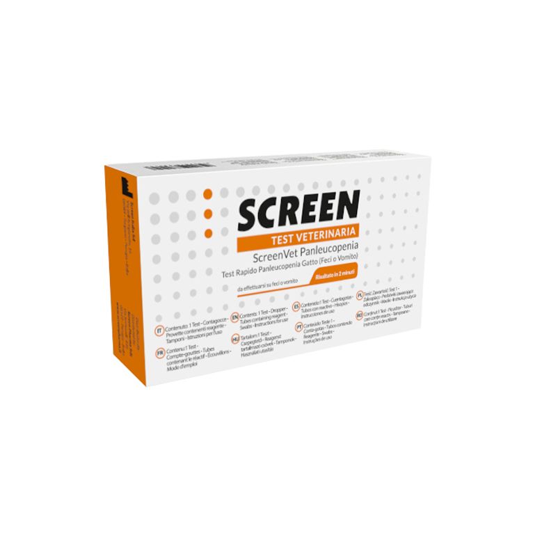 screenvet test rapido veterinaria panleucopenia feci/vomitogatto
