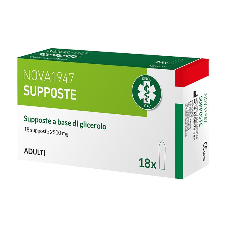 nova1947 glicerolo 2500mg supposte adulti 18 pezzi