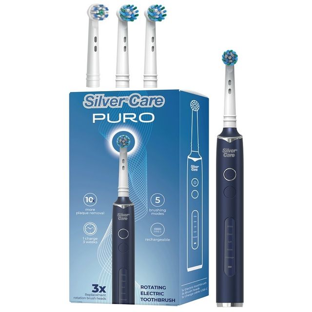 silvercare-spazzolino-elettrico-puro-plus-3-testine