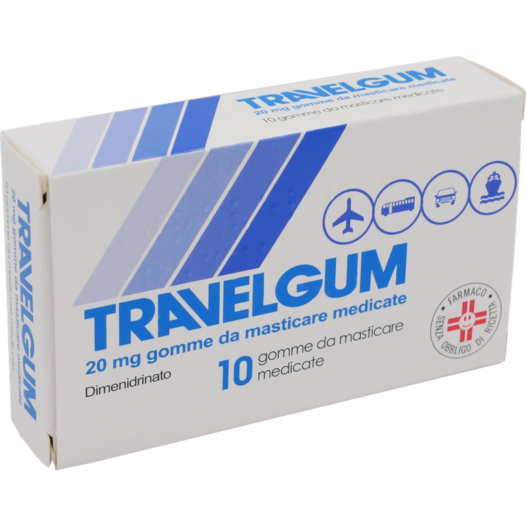 travelgum 10 gomme da masticare 20 mg