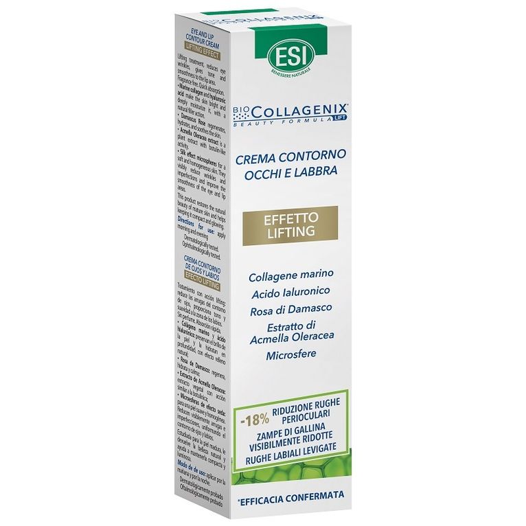 esi biocollagenix crema contorno occhi labbra effetto lifting 15 ml