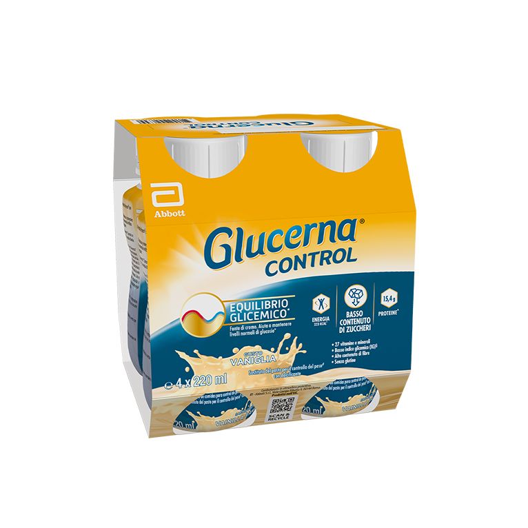 glucerna control vaniglia 4x220 ml