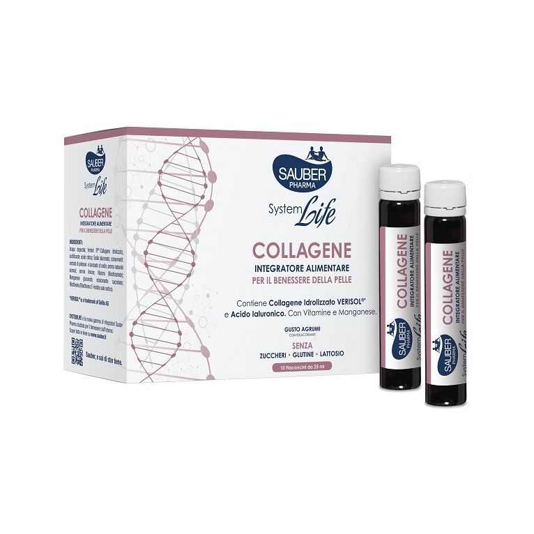 sauber systemlife antieta' collagene 10 flaconcini da 25 ml