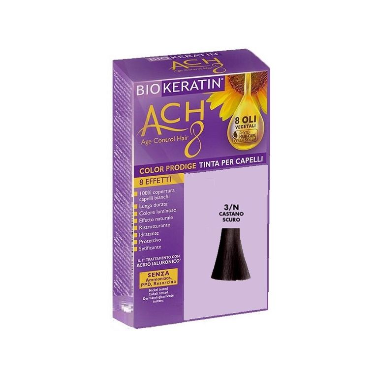 biokeratin ach8 color prodige 3/n castano scuro