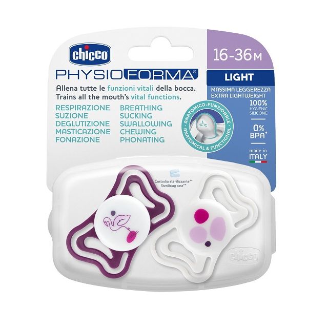 chicco-succhietto-light-rosa-silicone-16-36m-2-pezzi-249bd4
