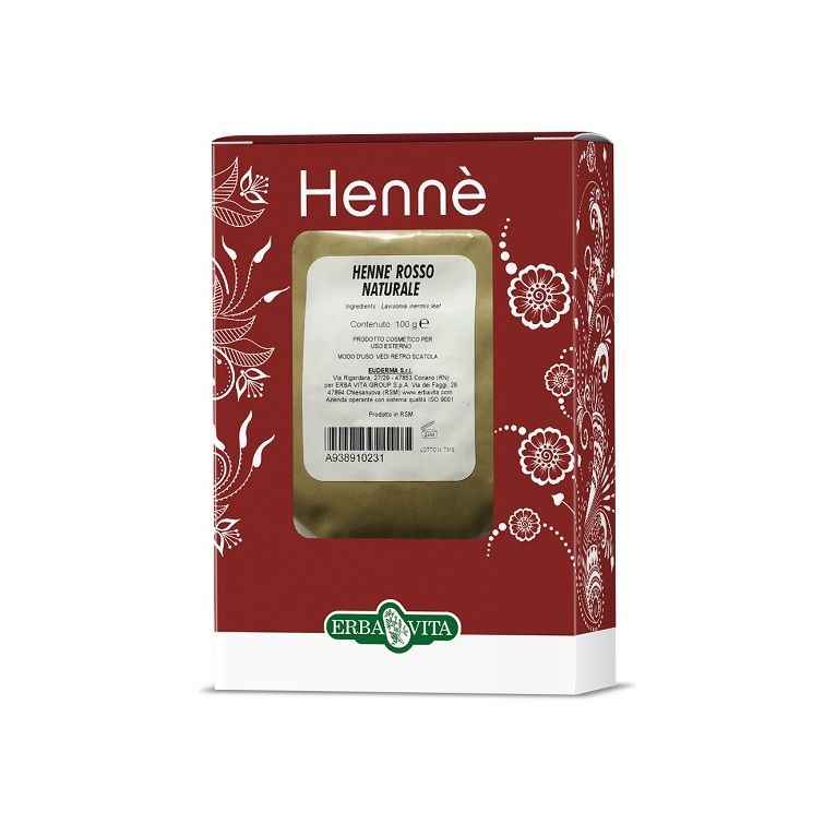 henne colorante capelli rosso naturale 100 g