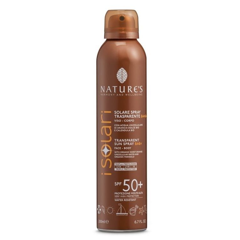nature's i solari spray trasparente bambini spf50+ 200 ml