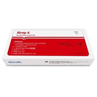 TEST AUTODIAGNOSTICO ONE STEP STREP A RILEVAZIONE QUALITATIVA ANTIGENI STREPTOCOCCO A IN TAMPONE FARINGEO 1 PEZZO