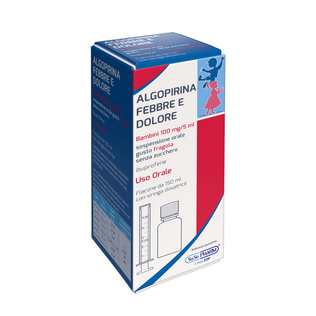 ALGOPIRINA FEBBRE E DOLORE bborale sosp 150 ml 100 mg/5 ml gusto fragola senza zucchero