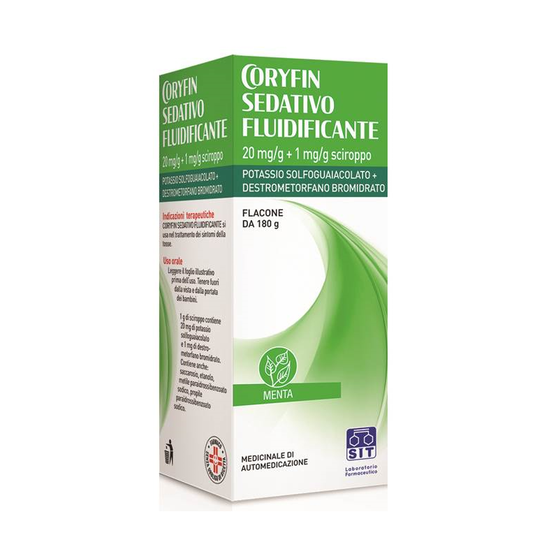 coryfin sedativo fluidificante sciroppo 180 g 20 mg/g + 1 mg/g