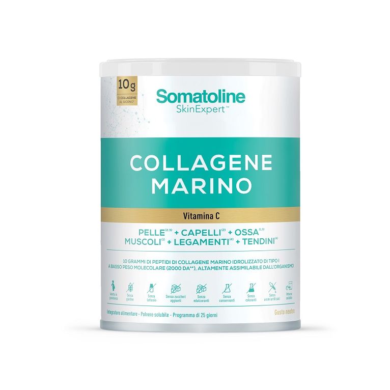 somatoline collagene marino 258 g senza glutine senza lattosio senza zuccheri aggiunti senza edulcoranti