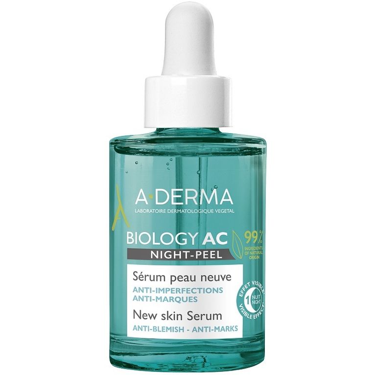 aderma biology ac siero night peel 30 ml