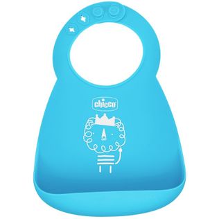 CHICCO BAVAGLIA SILICONE AZZURRO