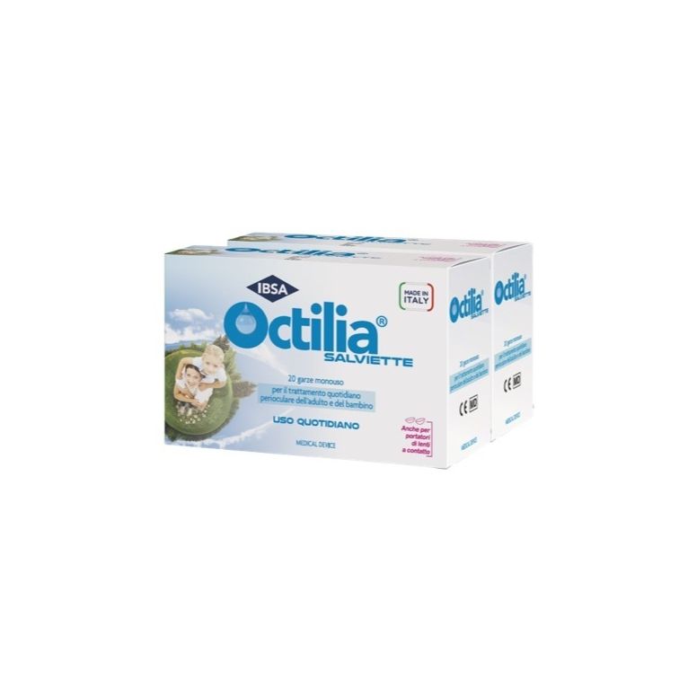 salviette perioculari octilia bipack 20+20 garze monouso