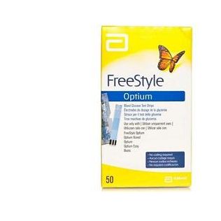 STRISCE MISURAZIONE GLICEMIA FREESTYLE OPTIUM TEST STRIPS 25PEZZI